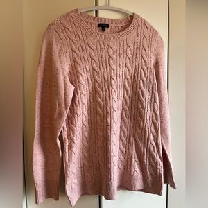 Like New Talbots Cable Knit Sweater Pastel Pink Womens Size Medium